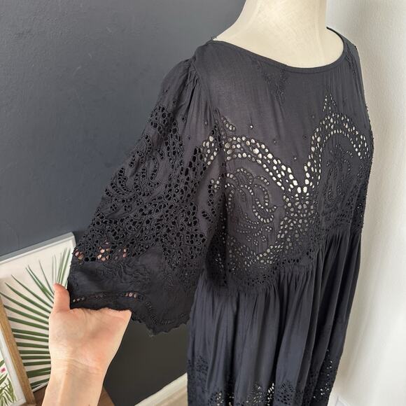 ANTHROPOLOGIE FLOREAT Osira Swing Tunic Dress Eyelet - Picture 7 of 15